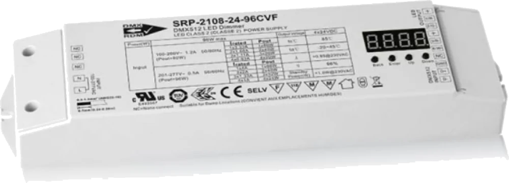 DMX Driver, in 230v, 4ch. out 24V, 100W max total